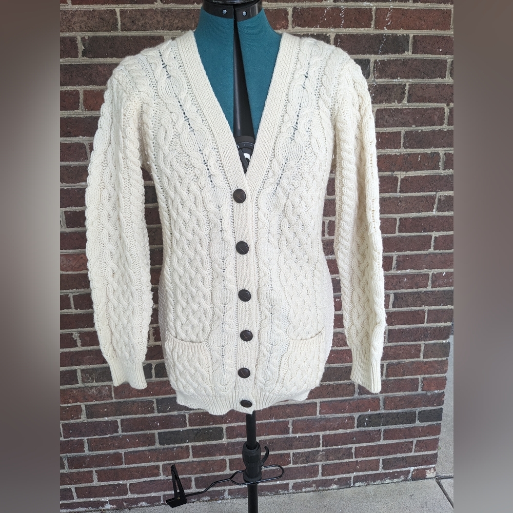 Boyfriend cardigan Merino wool cardigan ivory